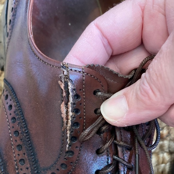 Allen Edmonds Mens Boulevard Classic Brown Brogue Wingtip Dress Shoes Size 10.5D - Picture 4 of 14